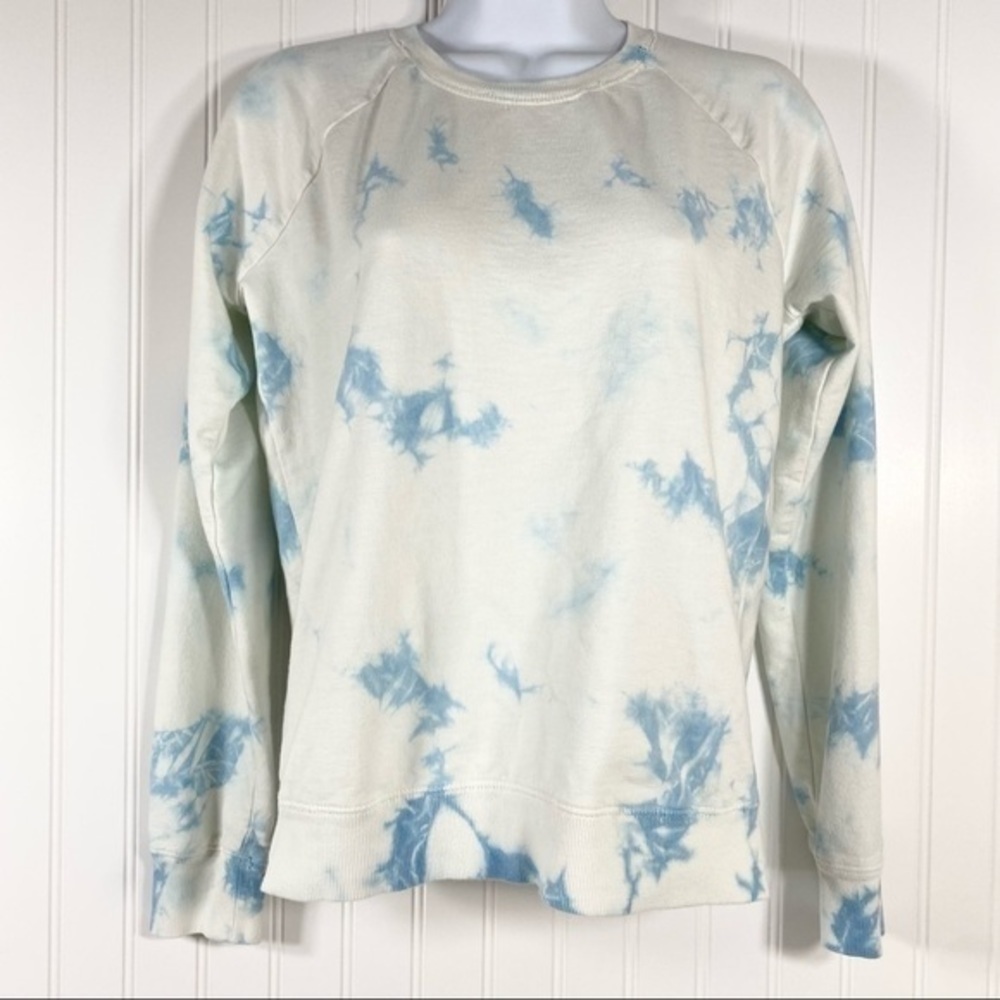 Lucky BRAND Tie Dye Crew Neck Sweatshirt Women's Size Small Blue Long Sleeve